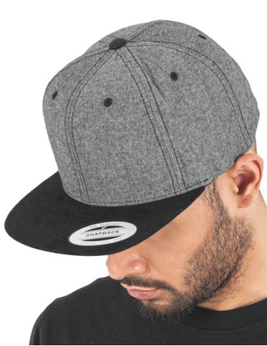 FLE-6089CH-Chambray-Suede Snapback
